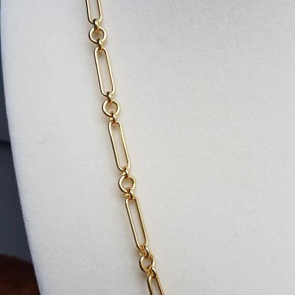 NWT J Crew Paper Clip Chain Charm Necklace Freshwater Pearl Pave Crystal Ball - Picture 10 of 11